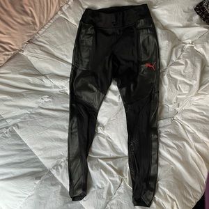 Puma Adriana Lima leather and mesh very sexy leggings